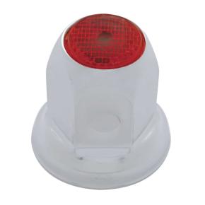 33 mm x 2 Inch Reflector Nut Cover with Flange - Red