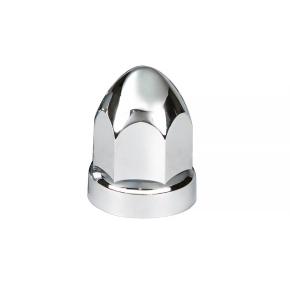 33 mm x 2 3/4 Inch Chrome Bullet Nut Cover with Flange - Push-On - 10 Pack