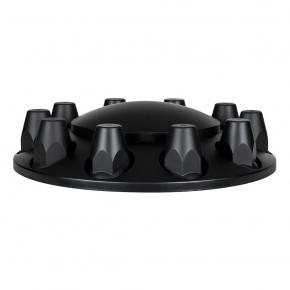 Dome Axle Cover Combo Kit with 33 mm Standard Thread-On Nut Covers and Nut Cover Tool in Matte Black