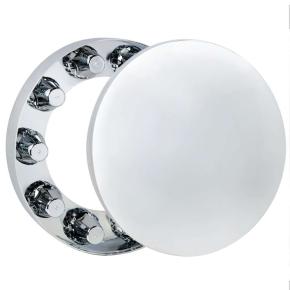 Chrome Moon Front Axle Cover with 33mm Low Profile Nut Cover - Thread-On