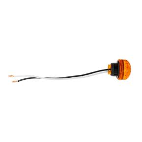 1-1/4 Inch Round Amber LED Clearance/Marker Light with Amber Lens