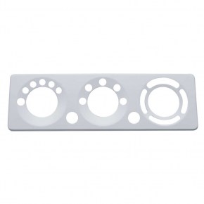 A/C Control Plate for Peterbilt 379, 389, 388, 387, 386, 384 - Stainless Steel