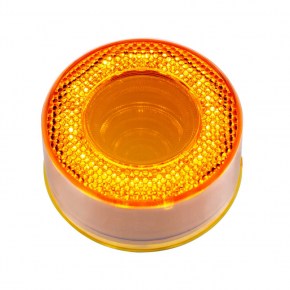 12 Amber LED 2-1/2 Inch MIRAGE Clearance/Marker Light with Amber Lens