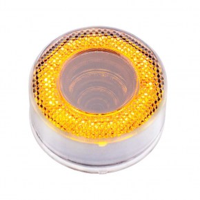 12 Amber LED 2-1/2 Inch MIRAGE Clearance/Marker Light with Clear Lens