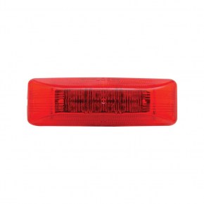 12 LED Rectangular Clearance/Marker Light - Red LED/Red Lens