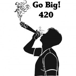 420 Friendly? Then Go Big! An original Art on Shirts plant loving t-shirt in White