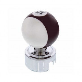 Billiard Pool Ball Knob Number 15 for 13/15/18 Speed Eaton Style Shifters-Maroon