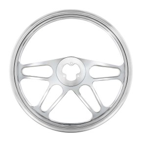 18 Inch 4-Spoke Chrome Aluminum Steering Wheel