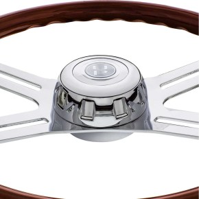 18 Inch Lady Style Wood Steering Wheel for 2014-2019 Peterbilt and Kenworth Trucks