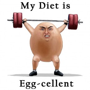 My Diet is Egg-Cellent. An Original Art on Shirts Eating Habit T-Shirt
